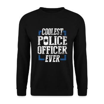 Officier de police - Sweat-shirt Unisexe - noir - Devant - Alina (178cm) & Michal (187cm)