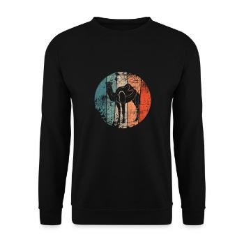 Dromadaire chameau - Sweat-shirt Unisexe - noir - Devant - Alina (178cm) & Michal (187cm)