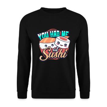 Sushi - Unisex Pullover - Schwarz - Vorne - Alina (178cm) & Michal (187cm)