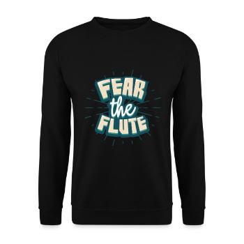 flute - Unisex Sweatshirt - black - Front - Alina (178cm) & Michal (187cm)
