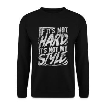 Hardstyle techno music - Unisex Sweatshirt - black - Front - Alina (178cm) & Michal (187cm)
