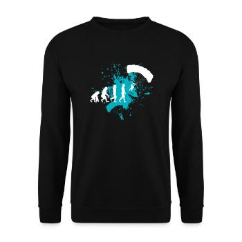 Paragliding Gleitschirm - Unisex Pullover - Schwarz - Vorne - Alina (178cm) & Michal (187cm)
