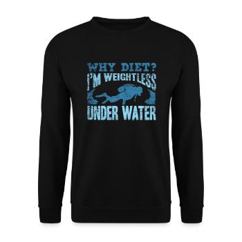 Taucher Tauchen - Unisex Pullover - Schwarz - Vorne - Alina (178cm) & Michal (187cm)