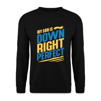 Trisomie 21 du syndrome de Down - Sweat-shirt Unisexe - noir - Devant - Alina (178cm) & Michal (187cm)