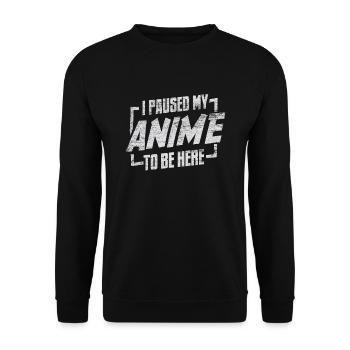 Anime - Unisex Sweatshirt - black - Front - Alina (178cm) & Michal (187cm)
