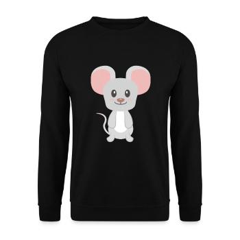 mouse - Unisex Sweatshirt - black - Front - Alina (178cm) & Michal (187cm)