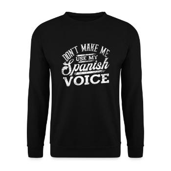Espagnols d'Espagne - Sweat-shirt Unisexe - noir - Devant - Alina (178cm) & Michal (187cm)