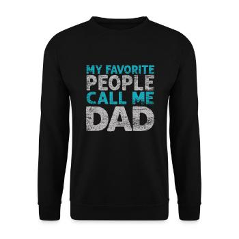 Daddy Father's Day - Unisex Sweatshirt - black - Front - Alina (178cm) & Michal (187cm)
