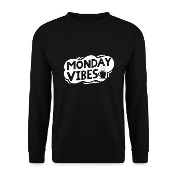 Monday - Unisex Sweatshirt - black - Front - Alina (178cm) & Michal (187cm)