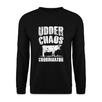 Éleveur de vaches - Sweat-shirt Unisexe - noir - Devant - Alina (178cm) & Michal (187cm)