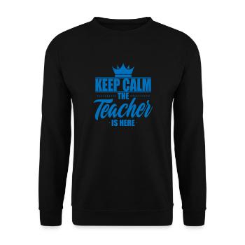 Teacher - Unisex Sweatshirt - black - Front - Alina (178cm) & Michal (187cm)
