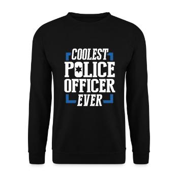 Police officer police - Unisex Sweatshirt - black - Front - Alina (178cm) & Michal (187cm)