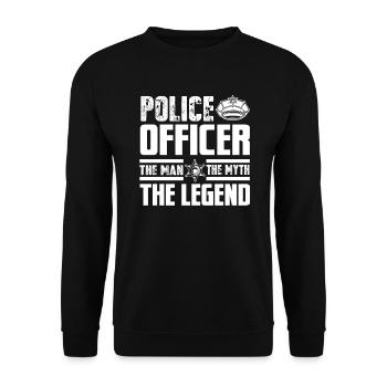Police officer police - Unisex Sweatshirt - black - Front - Alina (178cm) & Michal (187cm)