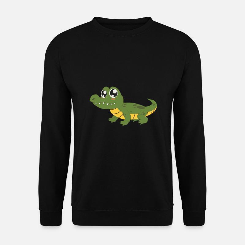 Krokodil - Unisex Pullover - Schwarz