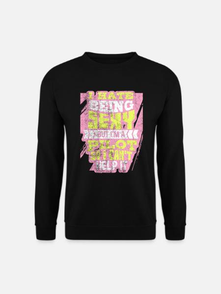 Sexy pilot - Unisex Sweatshirt - black