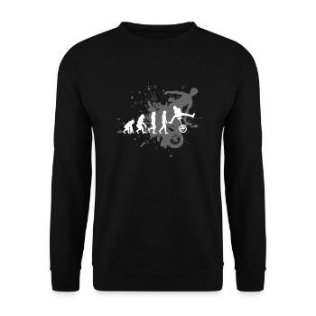 Einrad - Unisex Pullover - Schwarz - Vorne - Alina (178cm) & Michal (187cm)