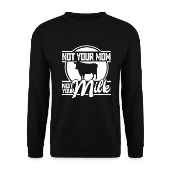 Vegan Veganer - Unisex Pullover - Schwarz - Vorne - Alina (178cm) & Michal (187cm)