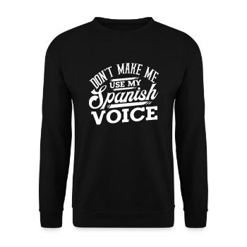 Spanien Spanisch - Unisex Pullover - Schwarz - Vorne - Alina (178cm) & Michal (187cm)
