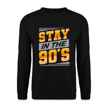 Vintage des années 90 - Sweat-shirt Unisexe - noir - Devant - Alina (178cm) & Michal (187cm)