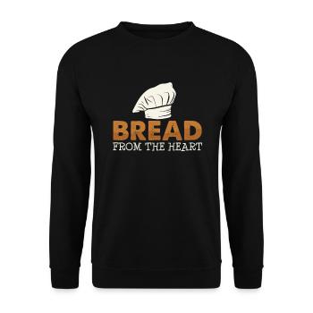 Baking bread - Unisex Sweatshirt - black - Front - Alina (178cm) & Michal (187cm)