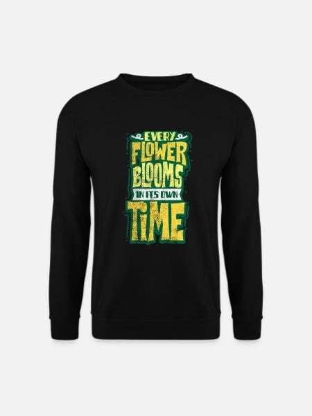 Flowers saying - Unisex Sweatshirt - black