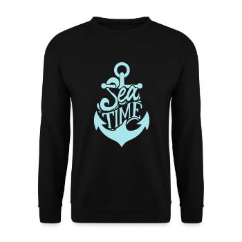 Anchor sailing - Unisex Sweatshirt - black - Front - Alina (178cm) & Michal (187cm)