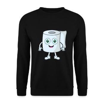 Papier toilette papier - Sweat-shirt Unisexe - noir - Devant - Alina (178cm) & Michal (187cm)