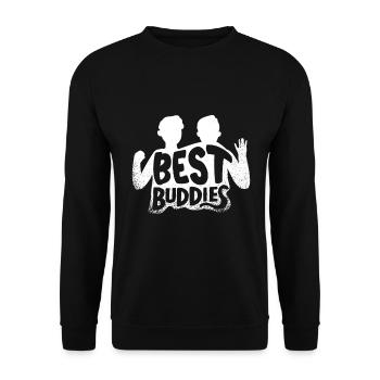 Beste Freunde - Unisex Pullover - Schwarz - Vorne - Alina (178cm) & Michal (187cm)