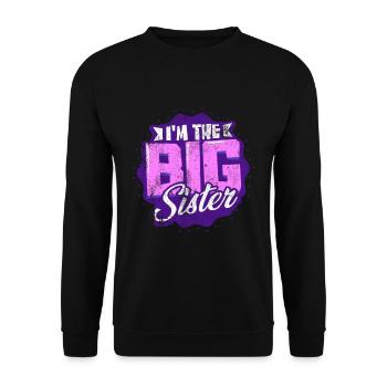 Big sister - Unisex Sweatshirt - black - Front - Alina (178cm) & Michal (187cm)
