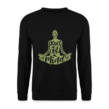 Méditation méditer - Sweat-shirt Unisexe - noir - Devant - Alina (178cm) & Michal (187cm)