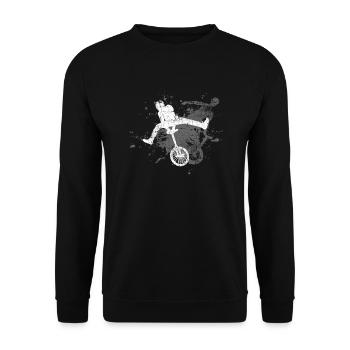 unicycle - Unisex Sweatshirt - black - Front - Alina (178cm) & Michal (187cm)