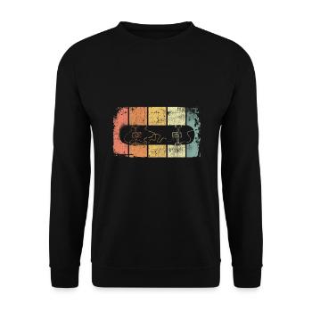 Skateboard vintage - Unisex Sweatshirt - black - Front - Alina (178cm) & Michal (187cm)