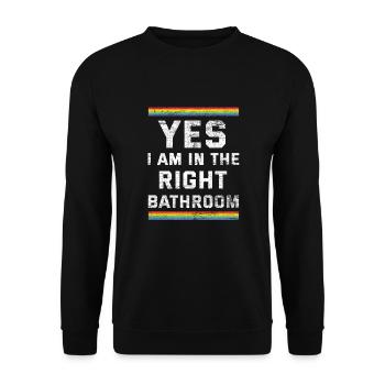 LGBT transgender - Unisex Sweatshirt - black - Front - Alina (178cm) & Michal (187cm)