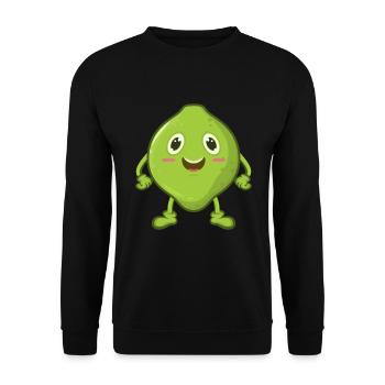 Lime comic - Unisex Sweatshirt - black - Front - Alina (178cm) & Michal (187cm)