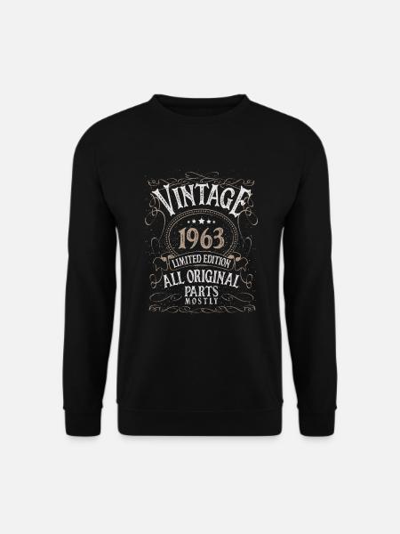Vintage vintage vintage uit 1963 - Uniseks sweater - zwart