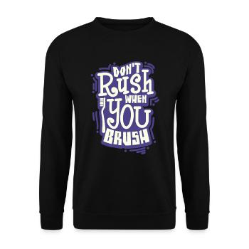 Brush teeth dentist toothbrush - Unisex Sweatshirt - black - Front - Alina (178cm) & Michal (187cm)