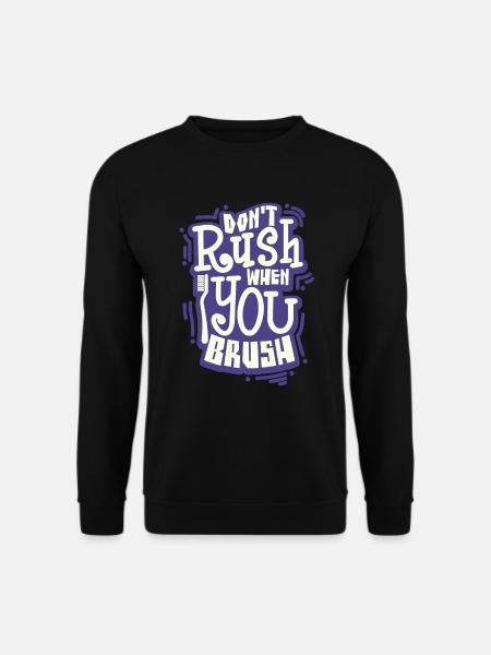 Brush teeth dentist toothbrush - Unisex Sweatshirt - black