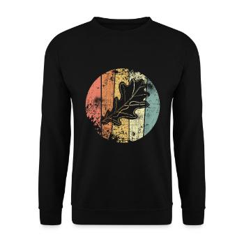 Oak oak leaf vintage autumn - Unisex Sweatshirt - black - Front - Alina (178cm) & Michal (187cm)
