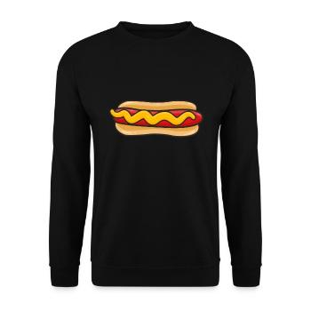 Hot dog - Unisex Sweatshirt - black - Front - Alina (178cm) & Michal (187cm)