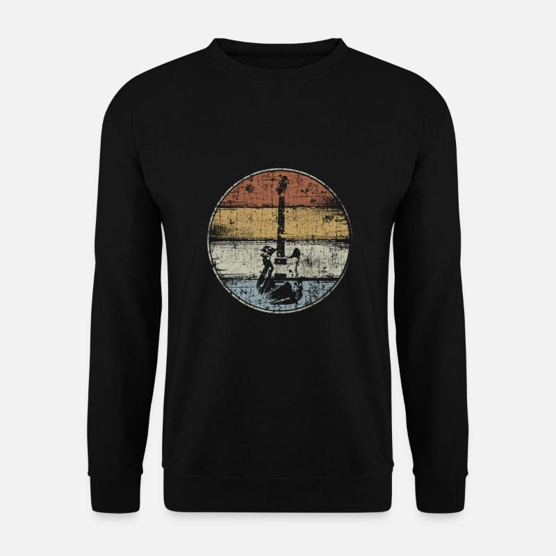 E-Gitarre Gitarrist vintage - Unisex Pullover - Schwarz