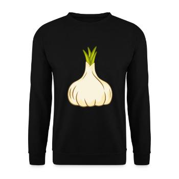 garlic - Unisex Sweatshirt - black - Front - Alina (178cm) & Michal (187cm)
