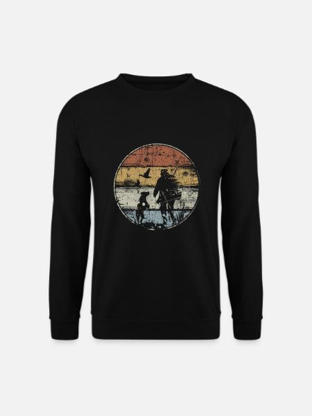 Hunter with hunting dog - Unisex Sweatshirt - black