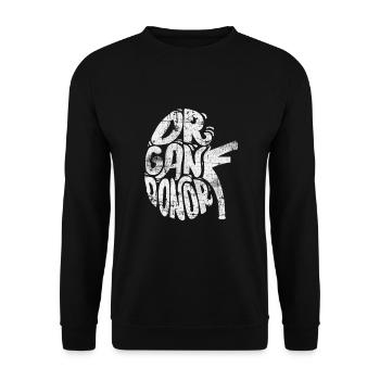 Organ donor - Unisex Sweatshirt - black - Front - Alina (178cm) & Michal (187cm)