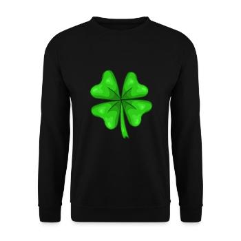 Shamrock good luck - Unisex Sweatshirt - black - Front - Alina (178cm) & Michal (187cm)