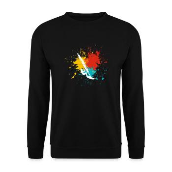 Windsurfen Windsurfer - Unisex Pullover - Schwarz - Vorne - Alina (178cm) & Michal (187cm)