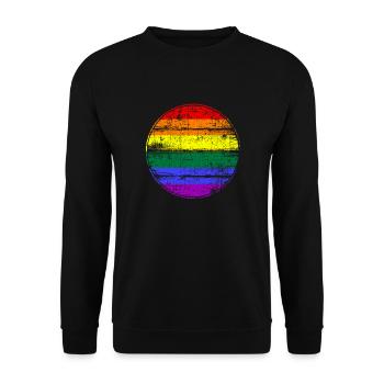 LGBT rainbow flag - Unisex Sweatshirt - black - Front - Alina (178cm) & Michal (187cm)
