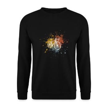 Racing bike retro - Unisex Sweatshirt - black - Front - Alina (178cm) & Michal (187cm)