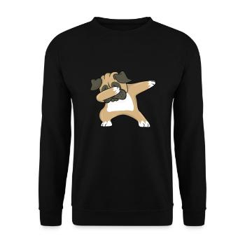 Mops - Unisex Pullover - Schwarz - Vorne - Alina (178cm) & Michal (187cm)