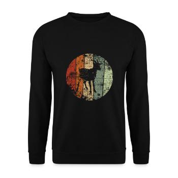 Ziege vintage - Unisex Pullover - Schwarz - Vorne - Alina (178cm) & Michal (187cm)