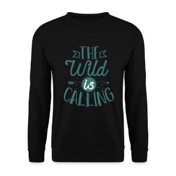 Nature Sauvage Randonnée En Plein Air Camping - Sweat-shirt Unisexe - noir - Devant - Alina (178cm) & Michal (187cm)